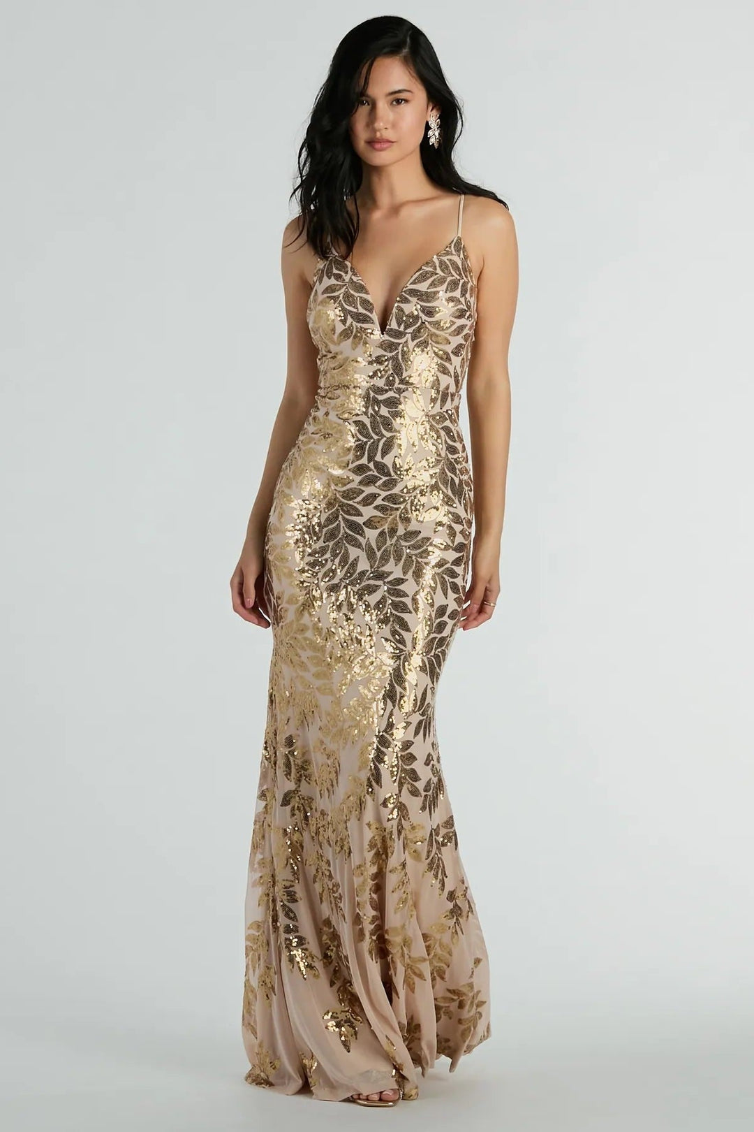 Juliette | Sequin V-Neck Slip Maxi Dress
