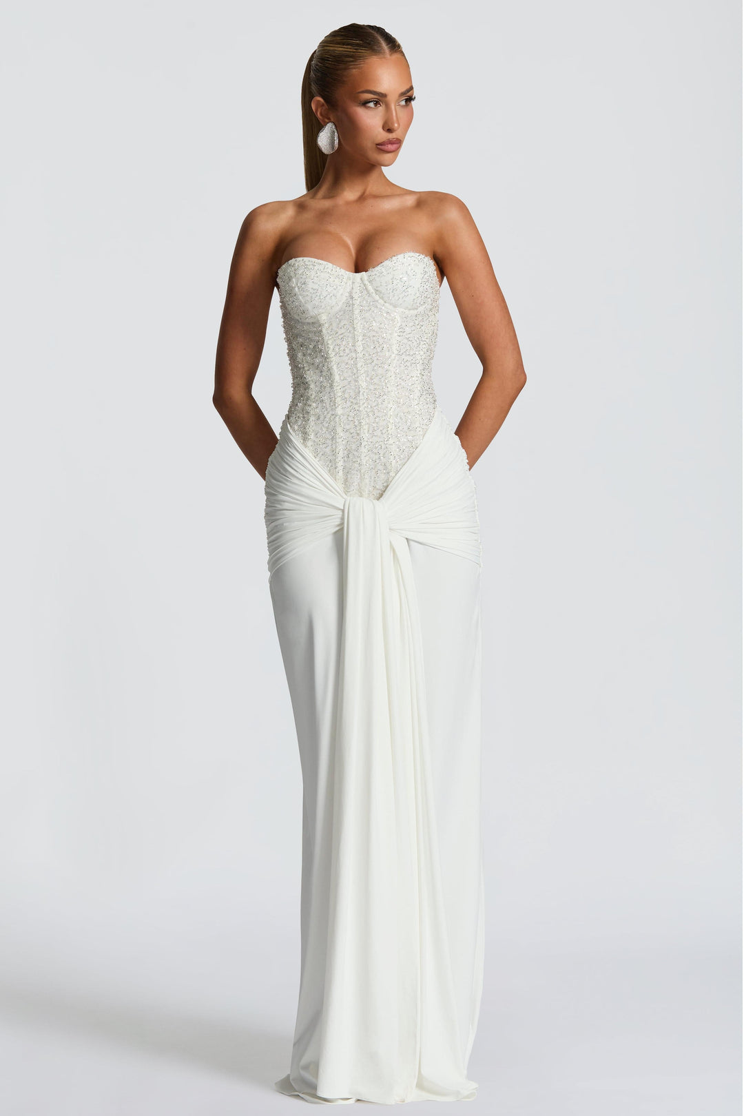 Ada | Sequin Off-Shoulder Sweetheart Maxi Dress