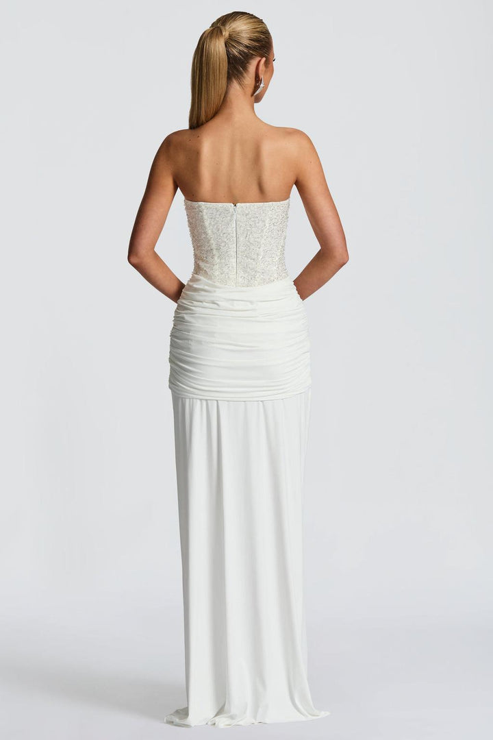 Ada | Sequin Off-Shoulder Sweetheart Maxi Dress