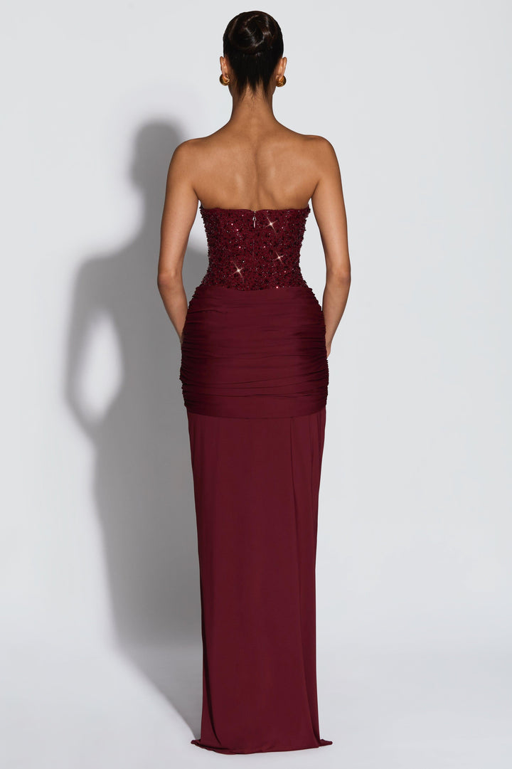 Ada | Sequin Off-Shoulder Sweetheart Maxi Dress