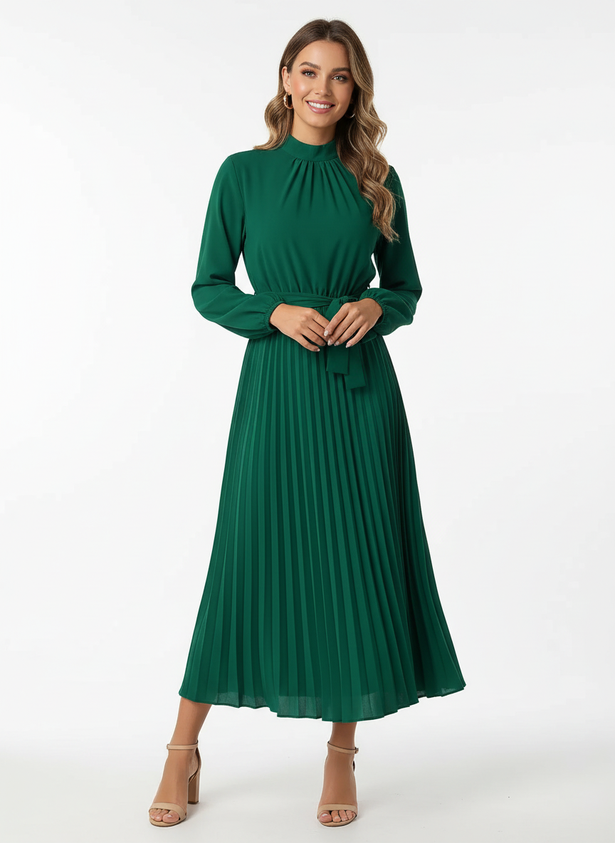 Celeste | Pleated Midi Dress