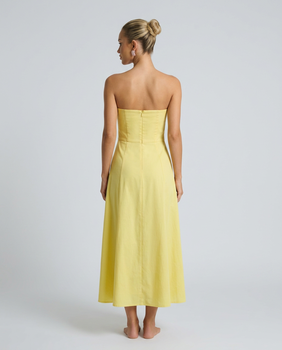 Anne | Romantic Midi with Bustier &amp; A-Line Skirt