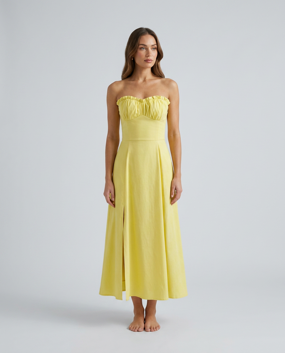 Anne | Romantic Midi with Bustier &amp; A-Line Skirt