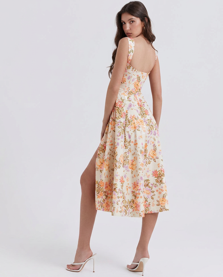 Dahlia | Floral Midi Party Dress