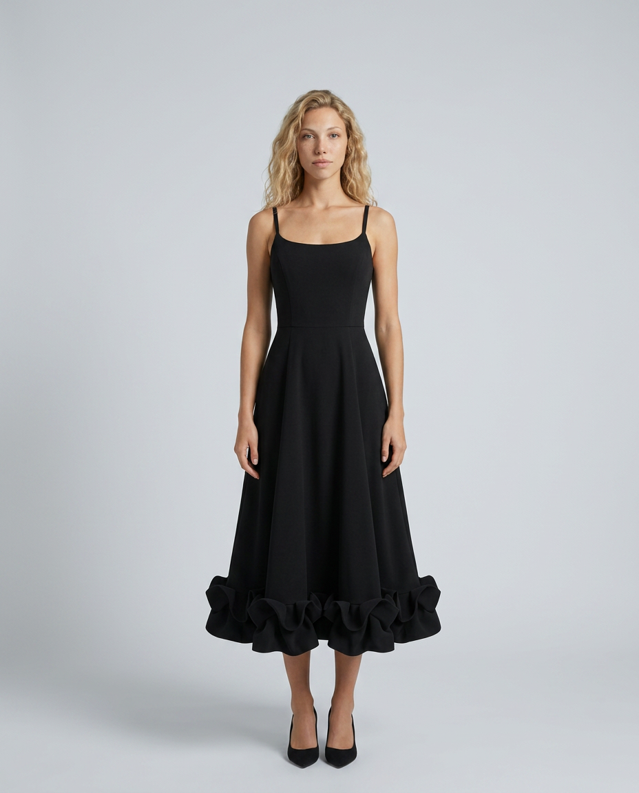 Reina | Ruffle Midi Party Dress