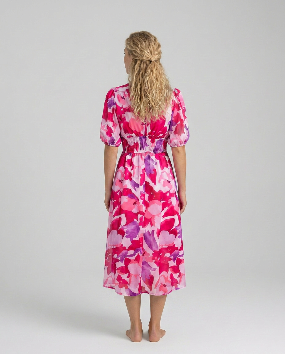 Ivy | Floral Print Flowing Midi