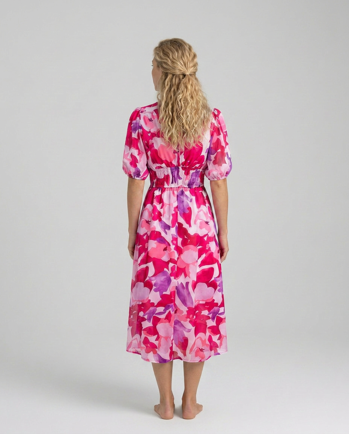 Ivy | Floral Print Flowing Midi
