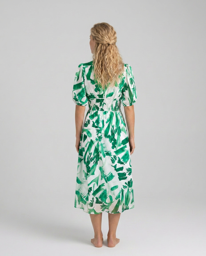 Ivy | Floral Print Flowing Midi