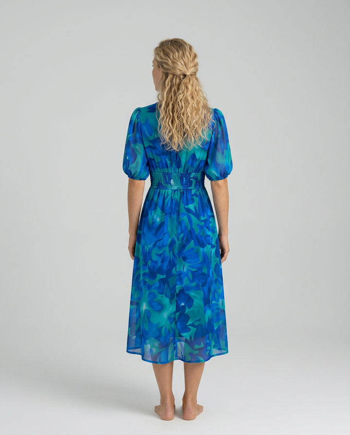 Ivy | Floral Print Flowing Midi
