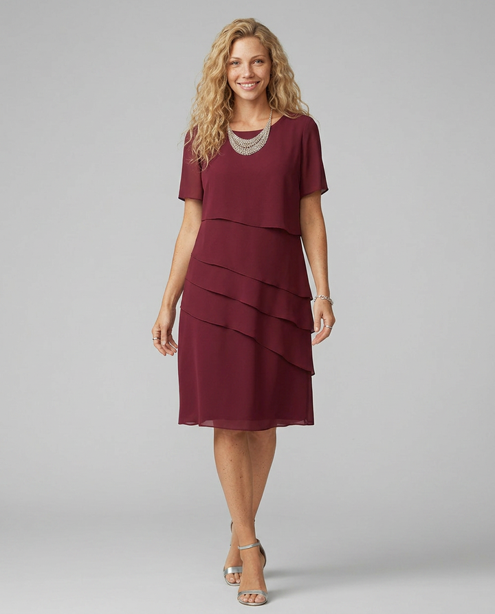 Wren | Tiered Midi Flutter Sleeve