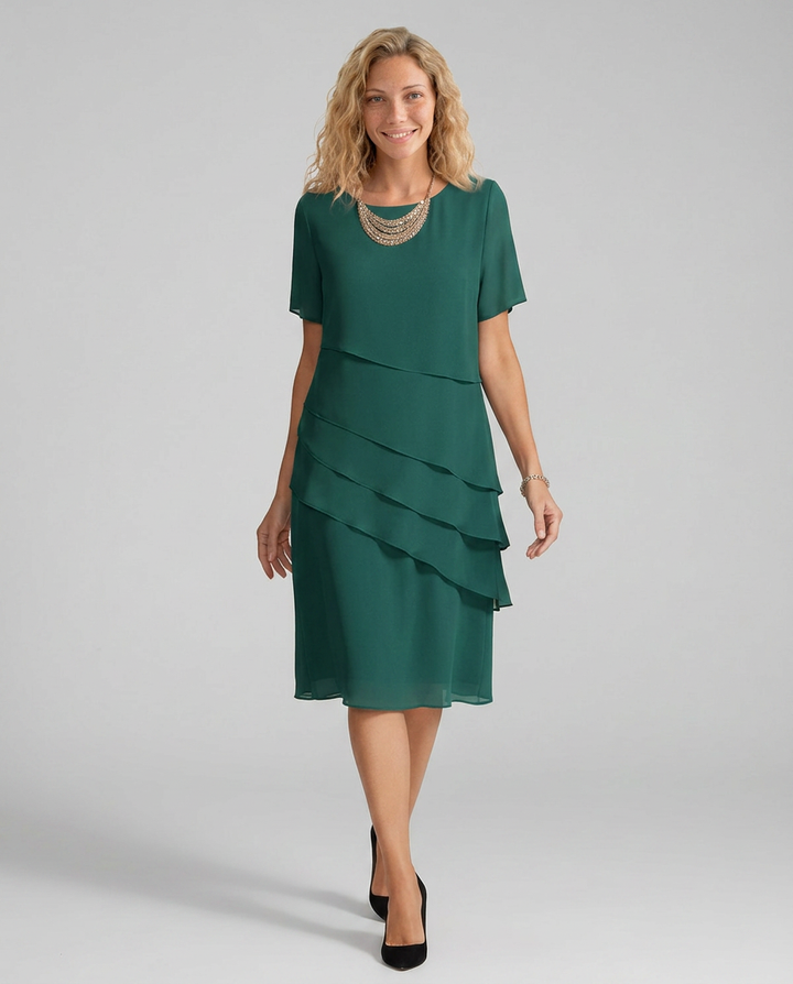 Wren | Tiered Midi Flutter Sleeve