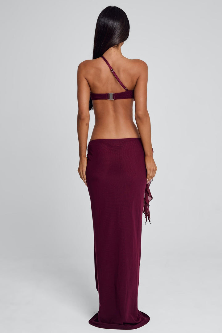Verity | 3D Floral Beaded Mesh Maxi Dress