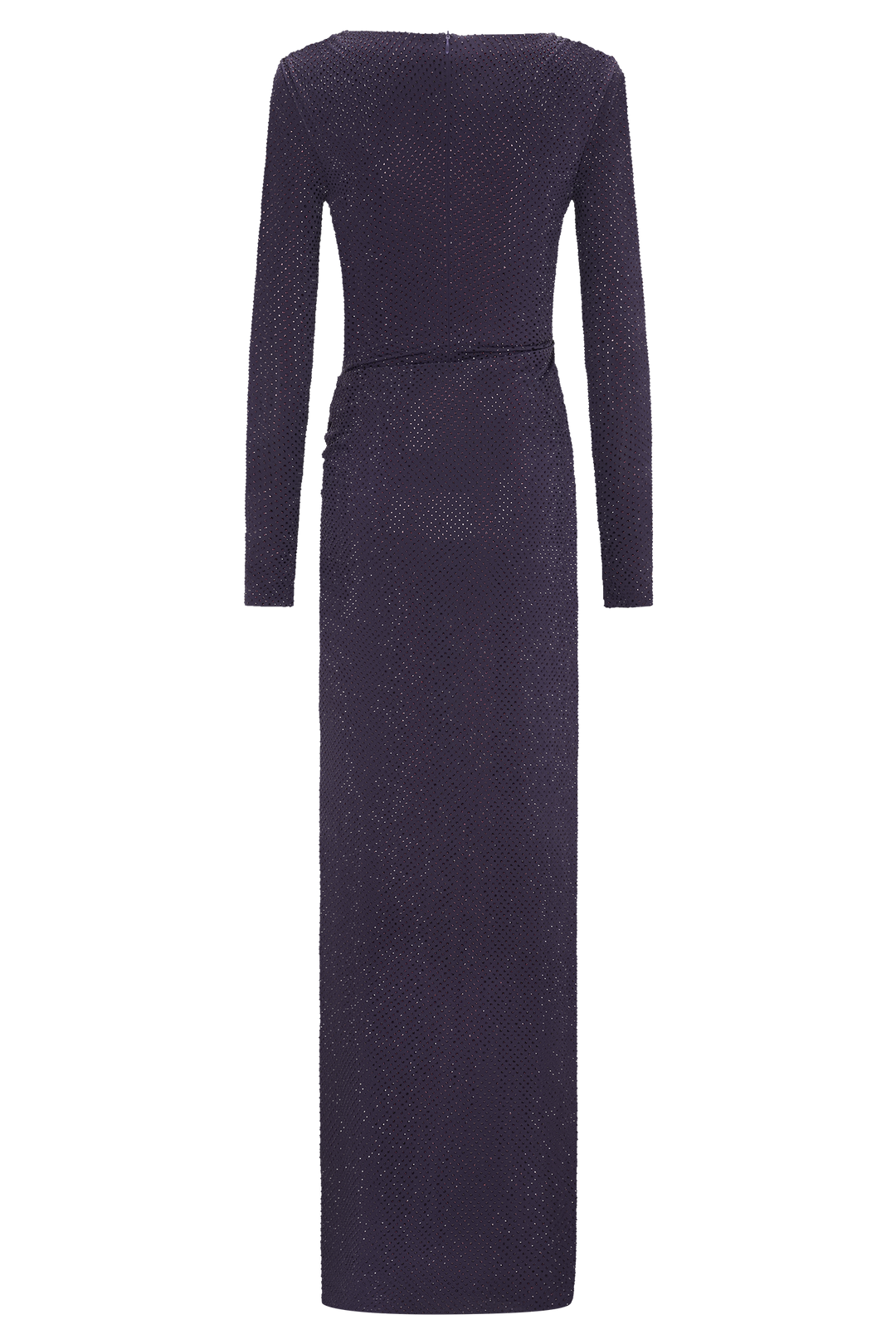 Stellan | Rhinestone Long Sleeve Slit Maxi Dress