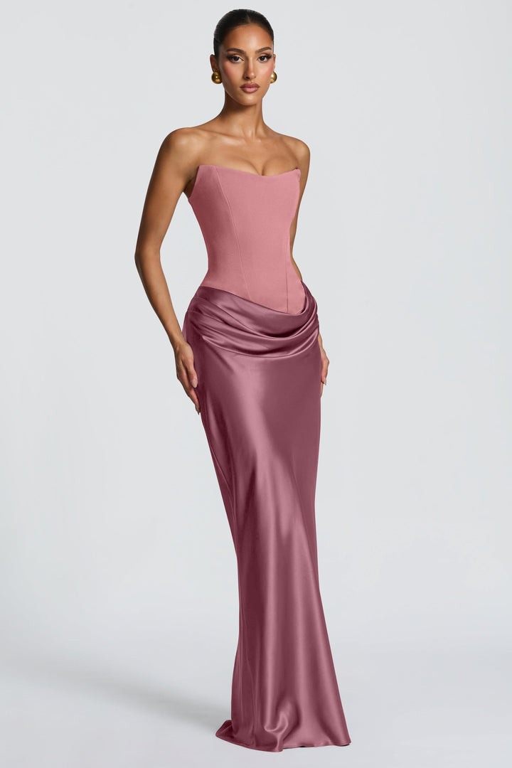 Seraphina | Satin Tie-Up Maxi Dress