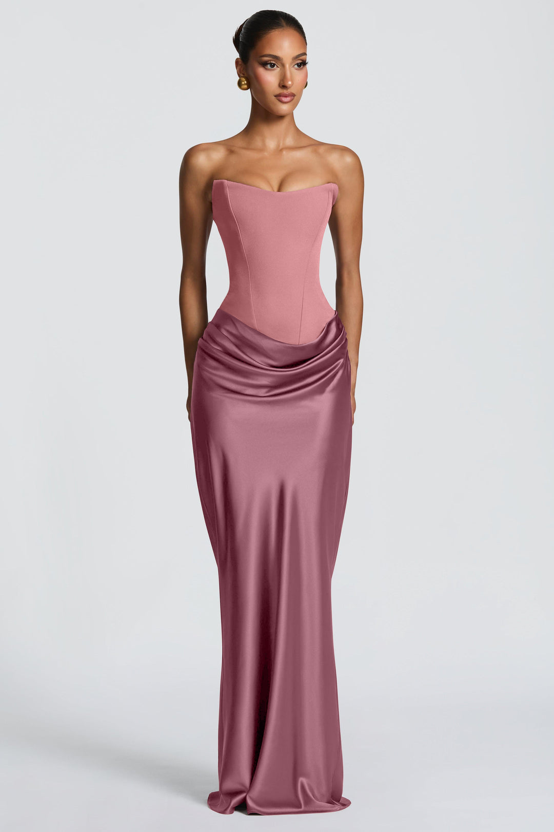 Selene | Satin-Look Tie-Up Maxi Dress