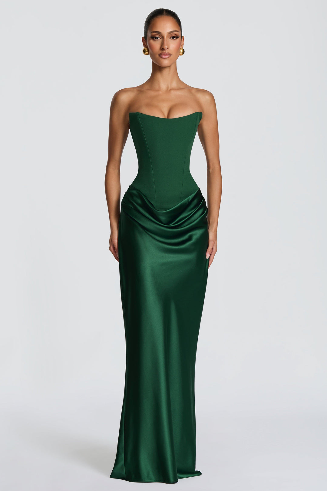 Selene | Satin-Look Tie-Up Maxi Dress