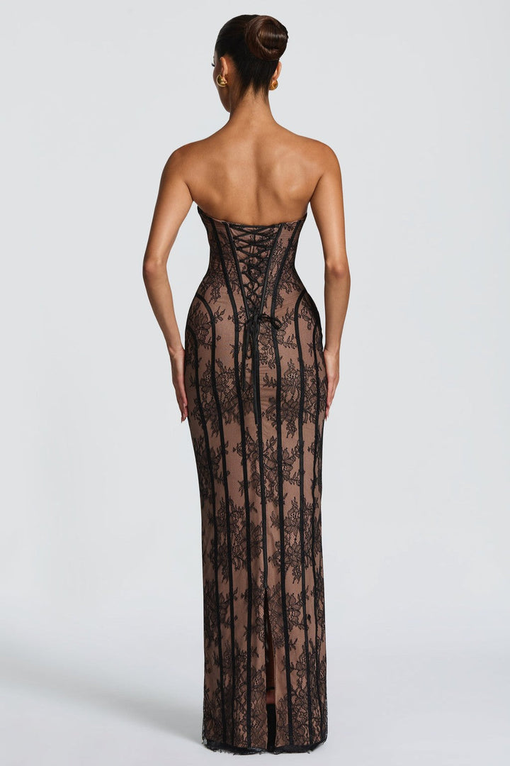 Juliette | Off-Shoulder Lace Sweetheart Maxi Dress