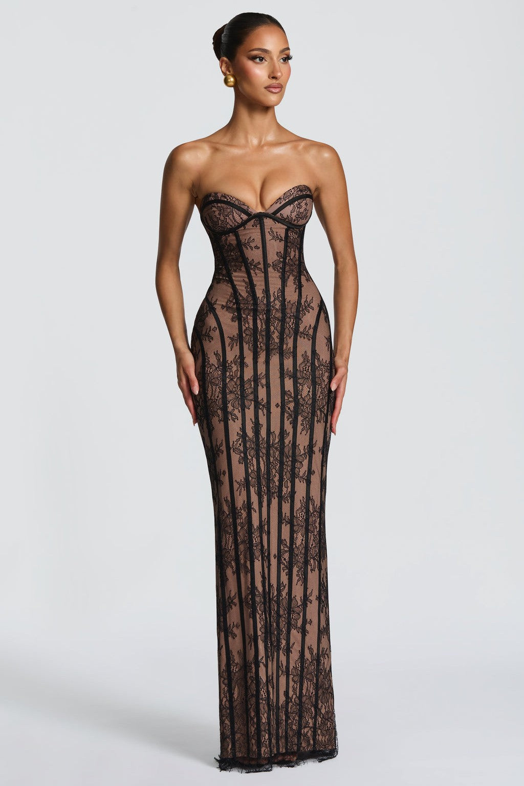 Juliette | Off-Shoulder Lace Sweetheart Maxi Dress