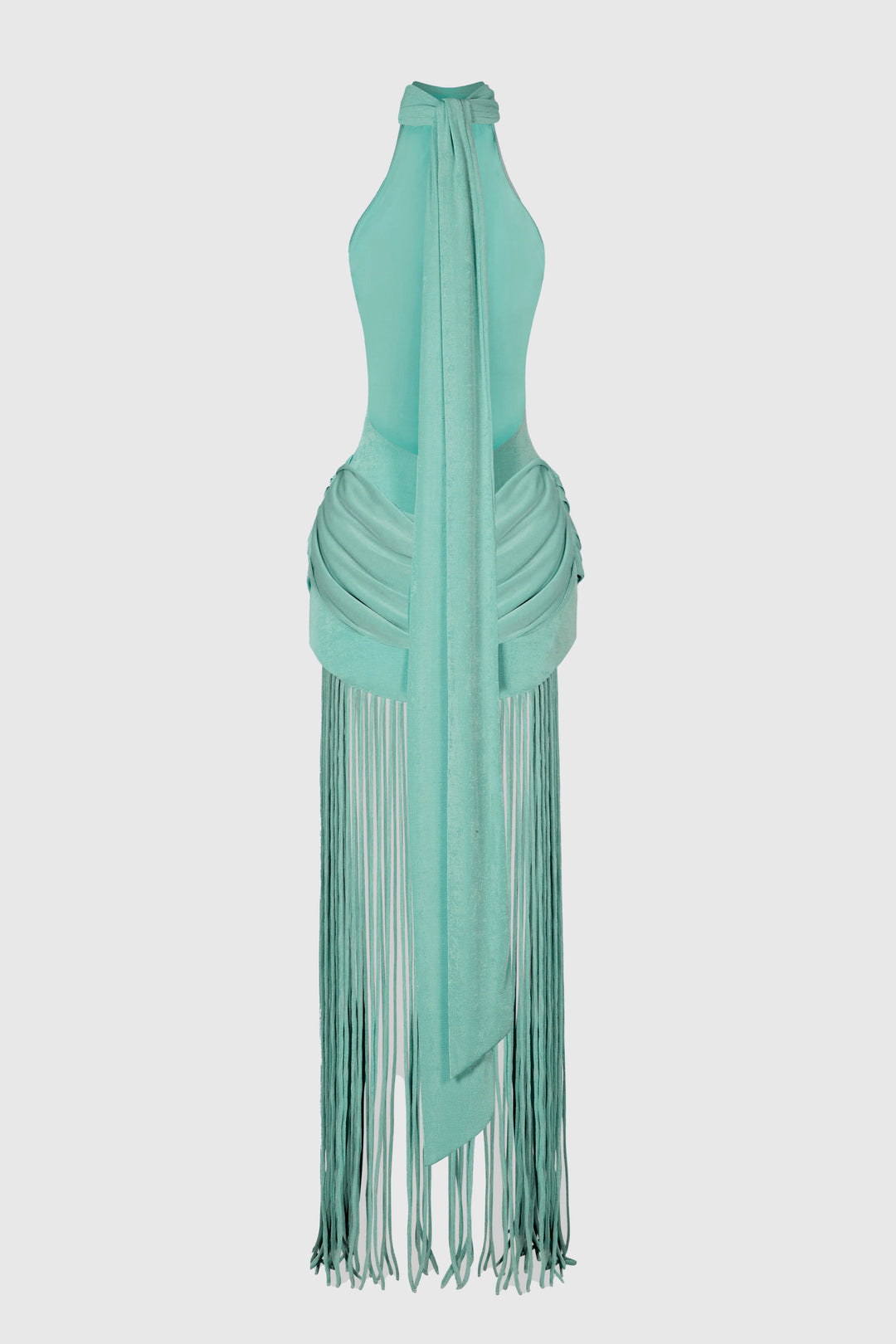 Halina | Tassel Halter Neck Maxi Dress