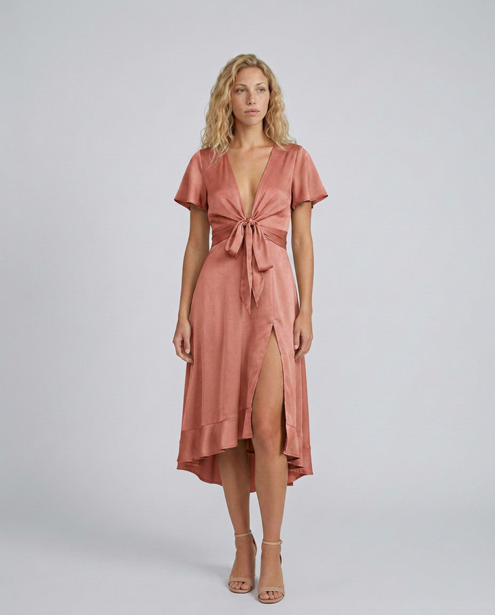 Luna | Midi-Length Flowing Vintage Cocktail Dress