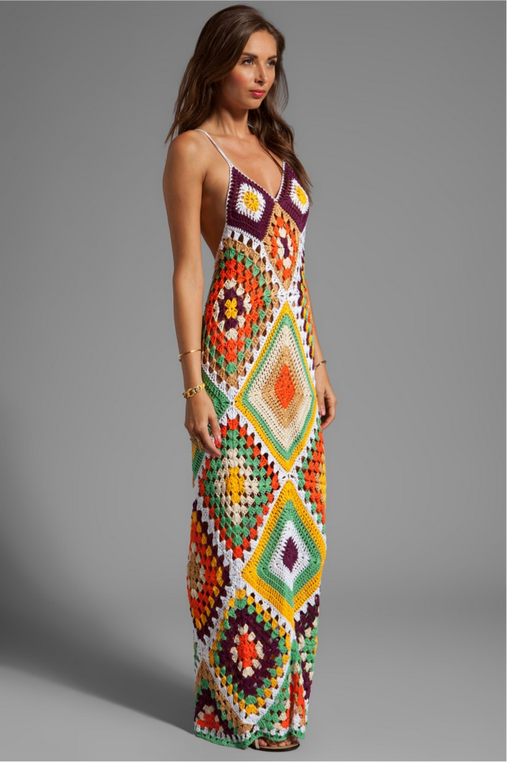Orla | Crochet Cut-Out Slip Maxi Dress