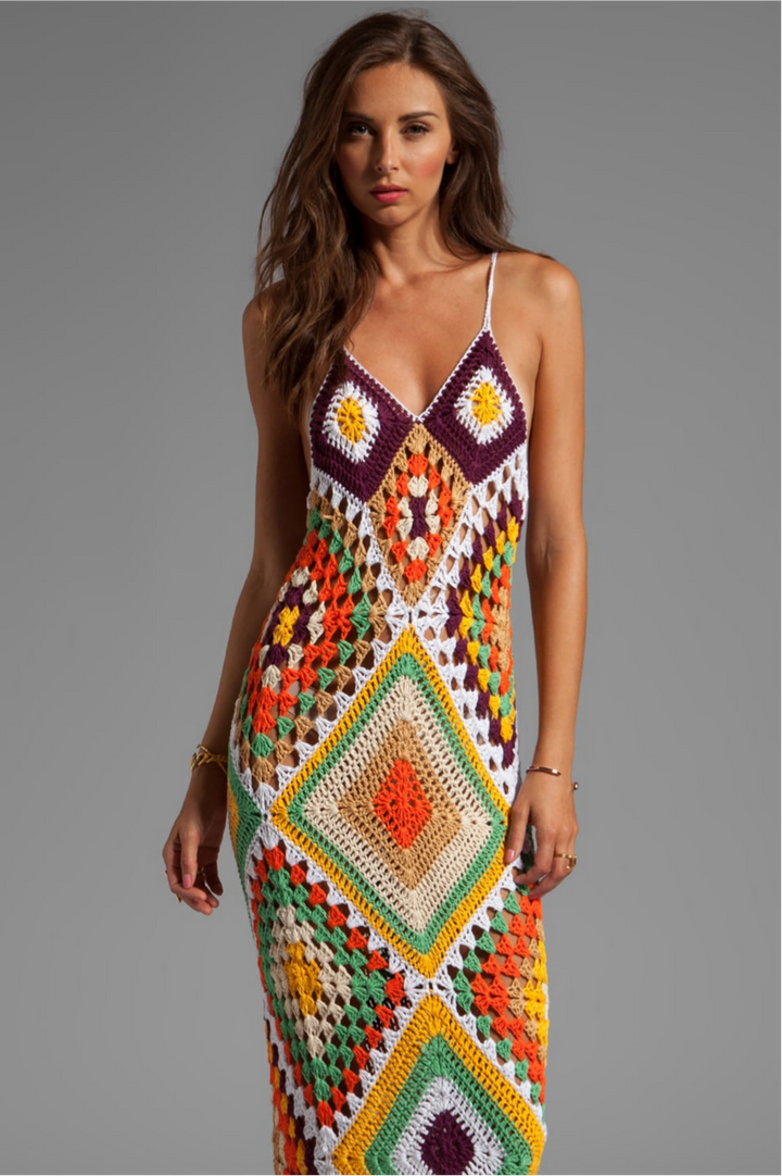 Orla | Crochet Cut-Out Slip Maxi Dress
