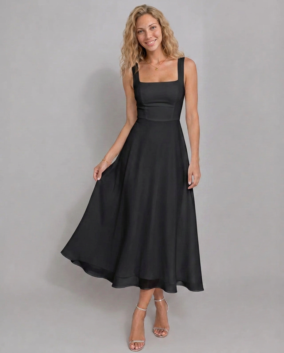Marie | A-Line Midi Summer Wedding Guest Dress