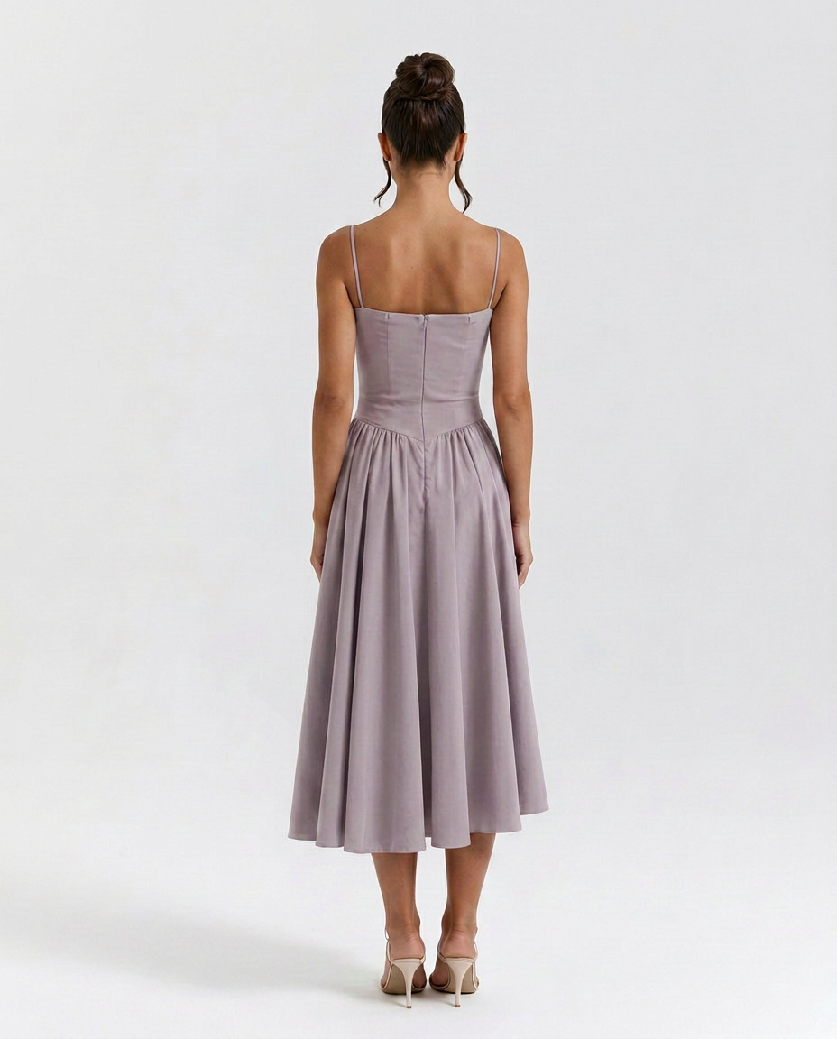 Odette | Corset Midi Cocktail Dress