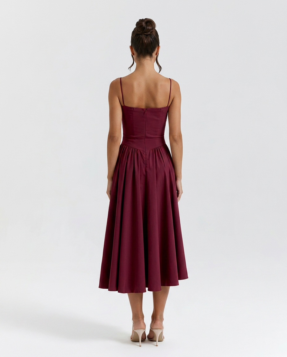 Odette | Corset Midi Cocktail Dress