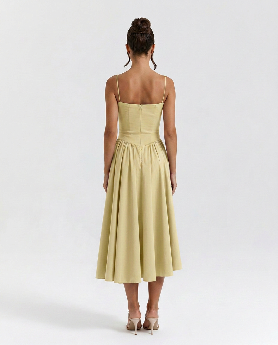 Odette | Corset Midi Cocktail Dress