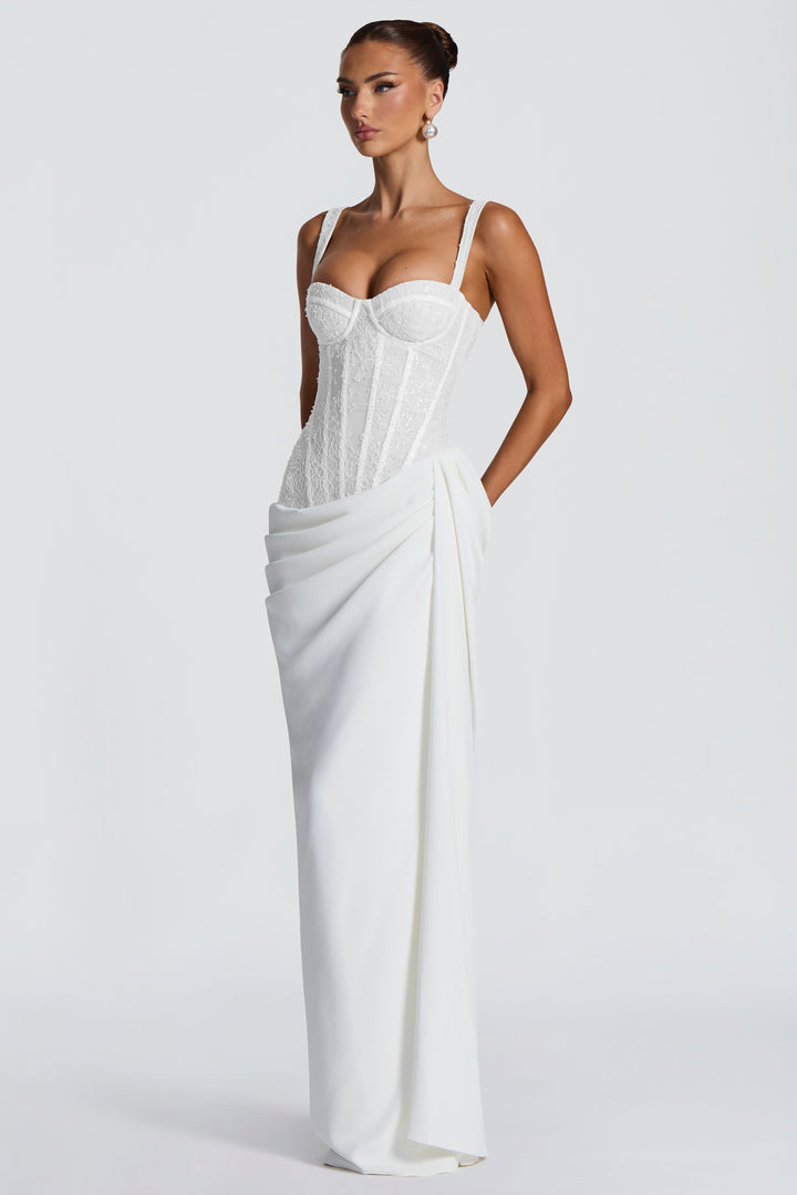 Sienna | Lace Sequin Spliced Maxi Dress