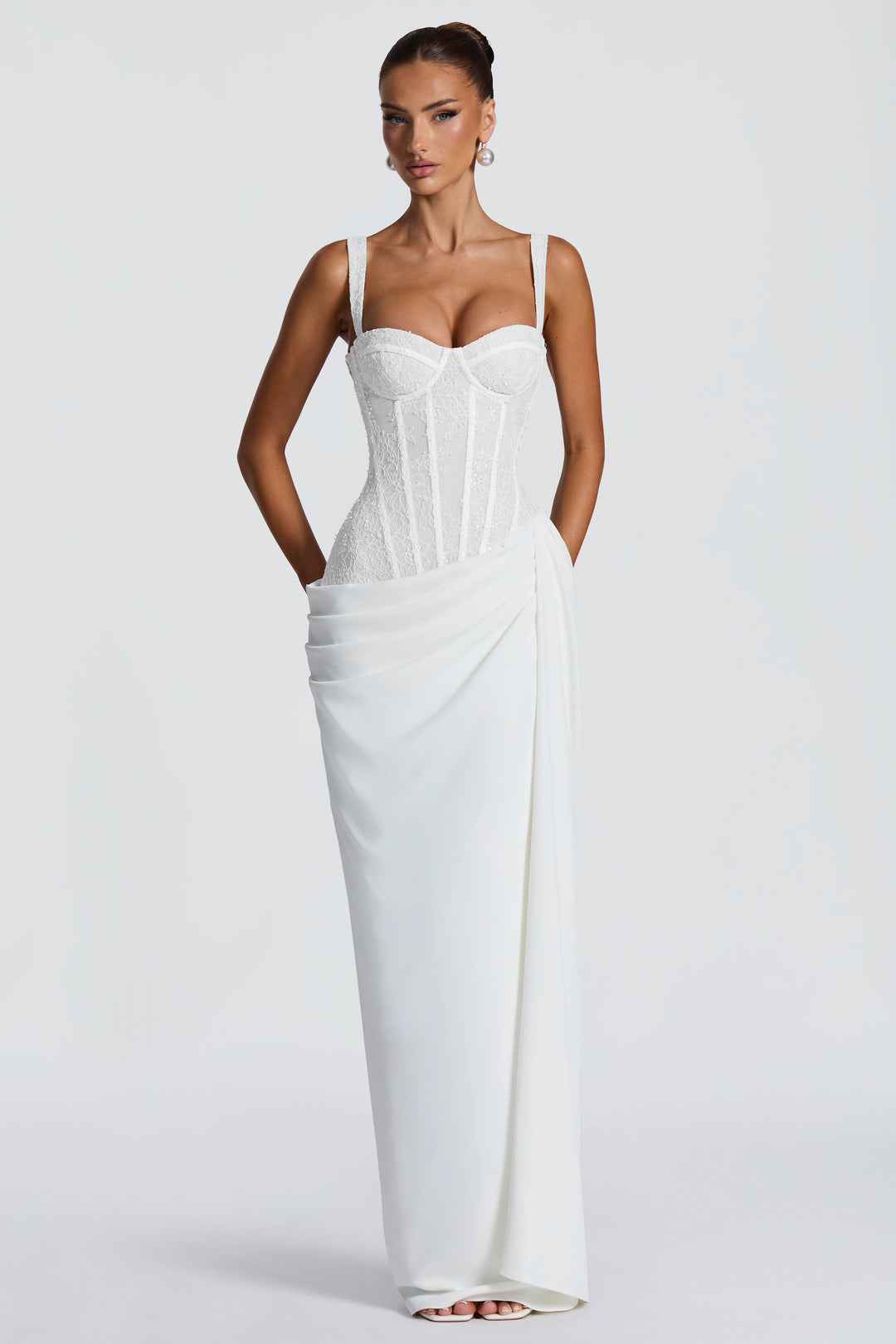 Sienna | Lace Sequin Spliced Maxi Dress