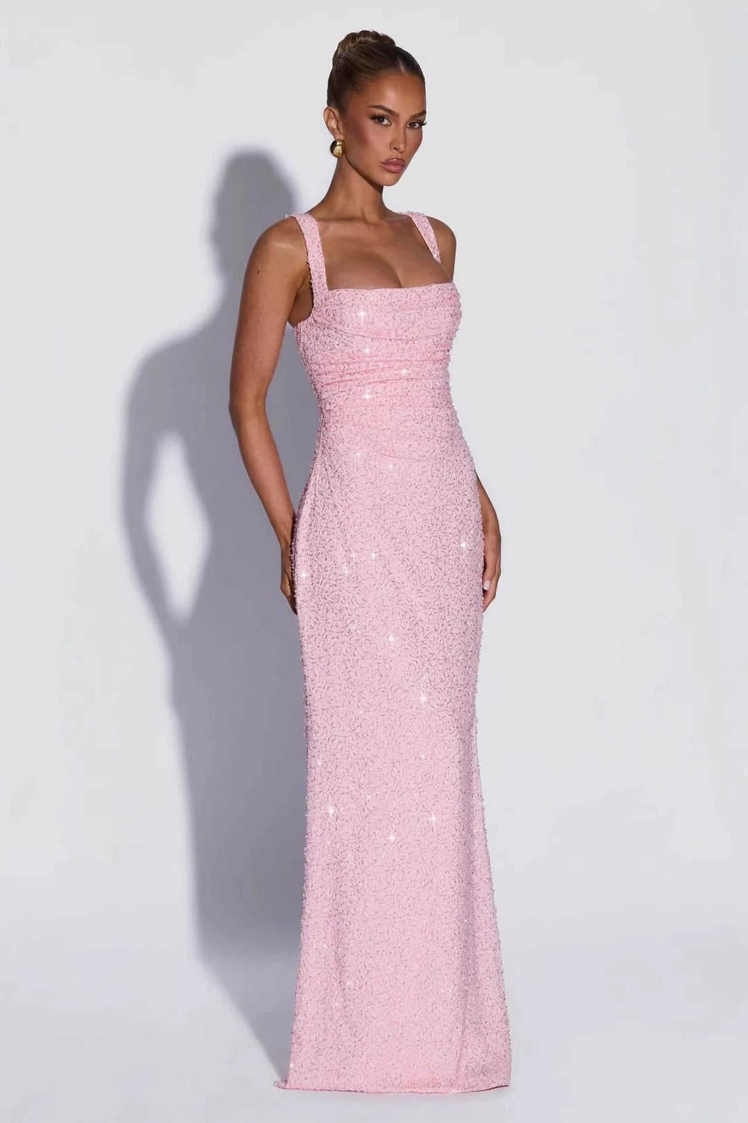 Paige | Sequin Tie-Up Sleeveless Maxi Dress