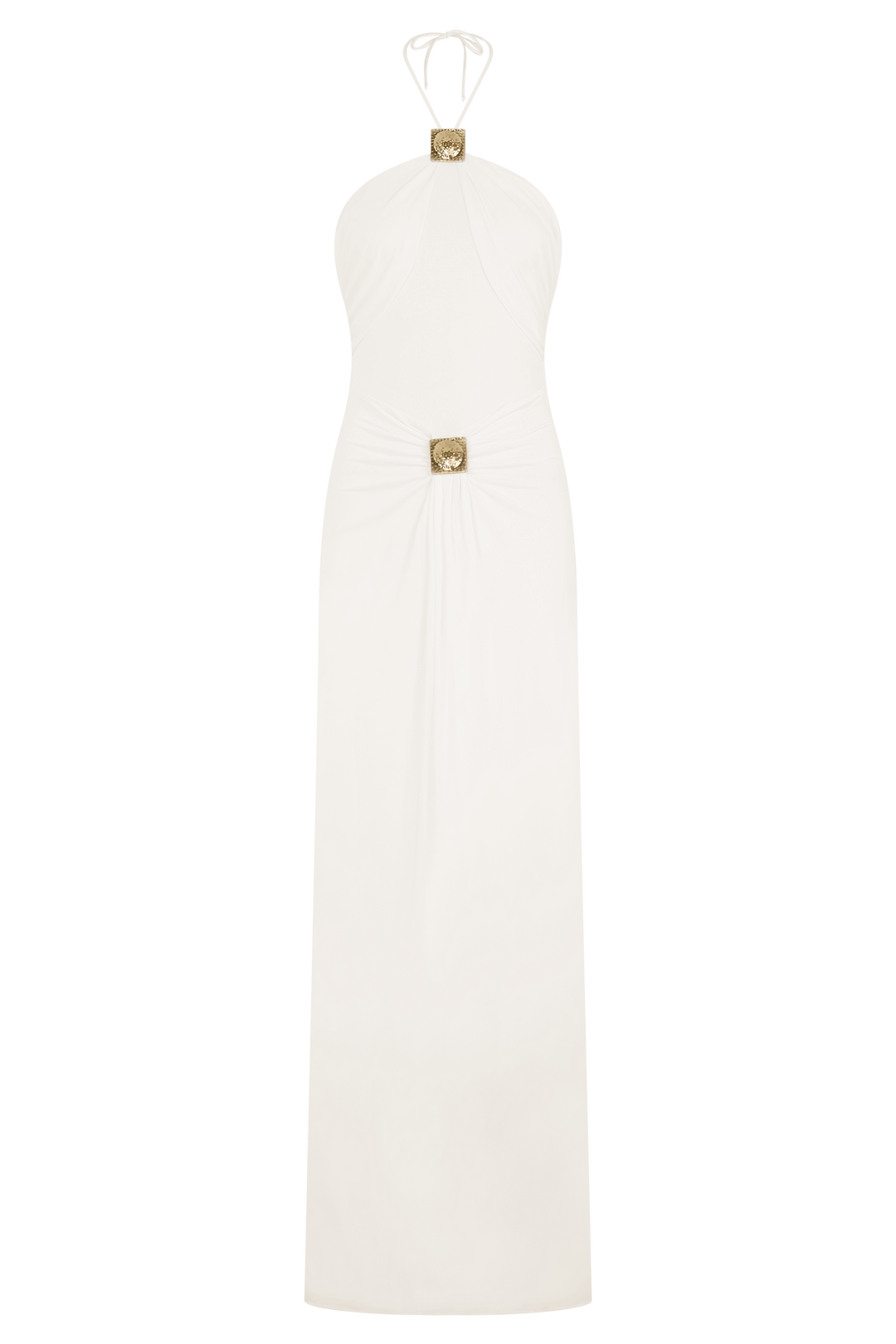 Amara | Metal Detail Halter Neck Maxi Dress