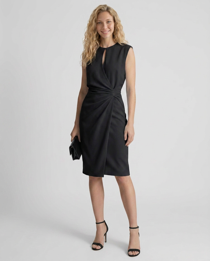 Vera | Retro High Waist Midi Dress