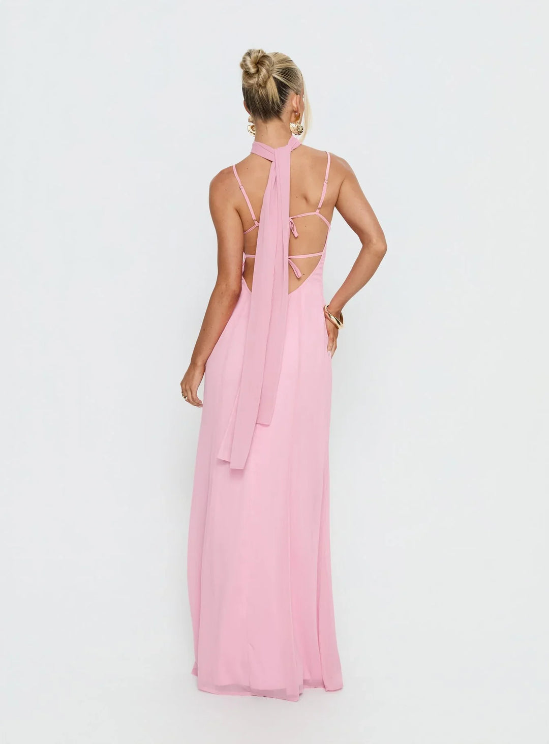 Jadira | Scarf Detail Wedding Guest Maxi Dress