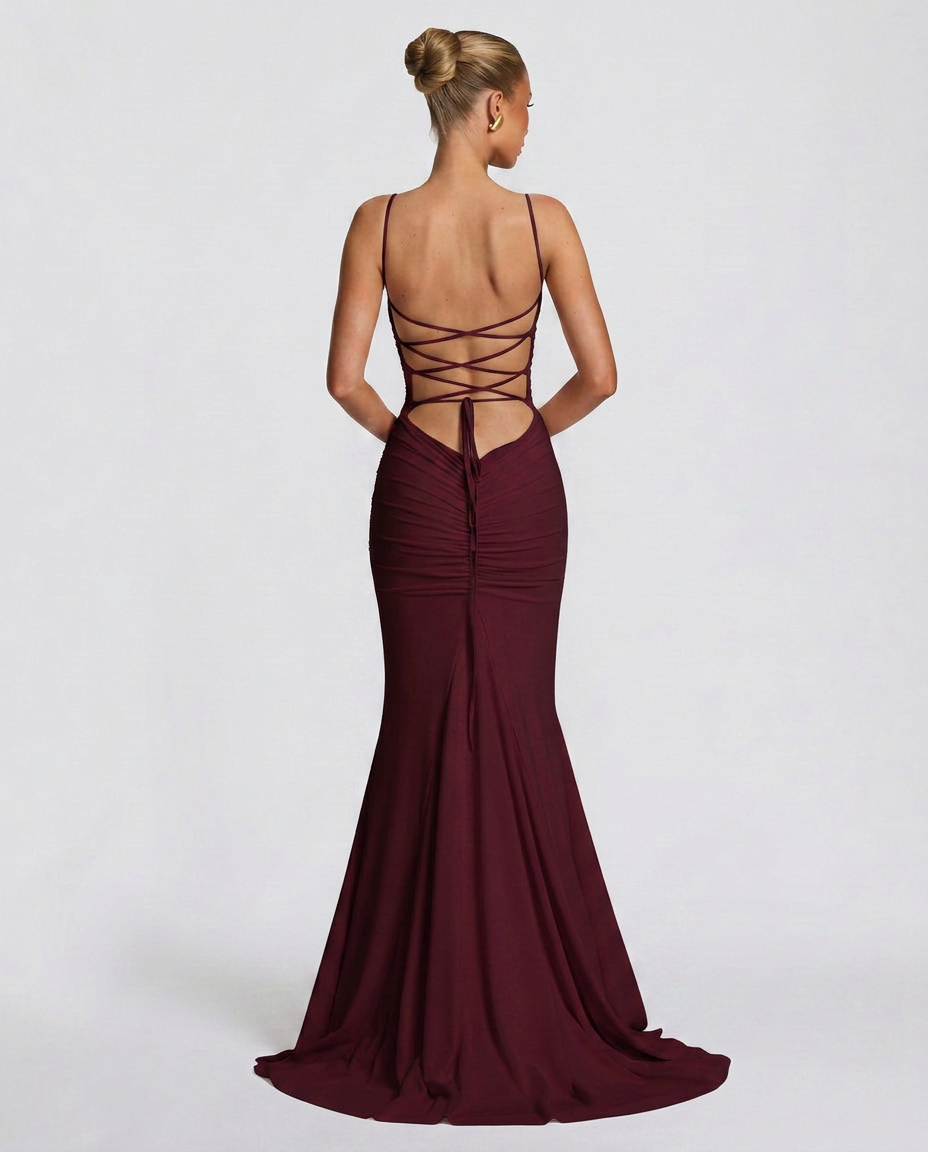 Blaise | Satin-Look Wedding Guest Maxi Dress