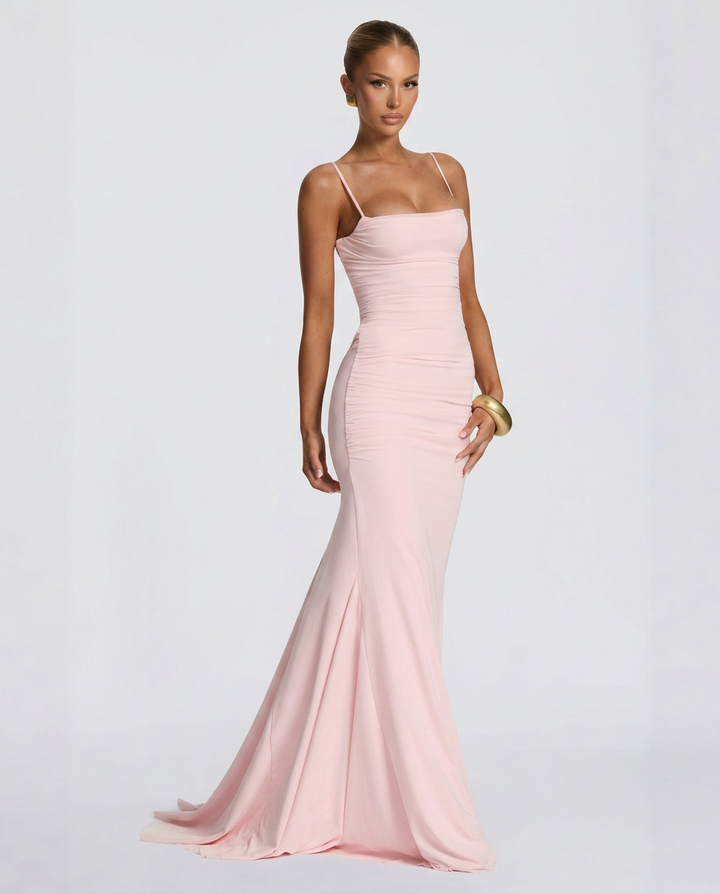 Blaise | Satin-Look Wedding Guest Maxi Dress