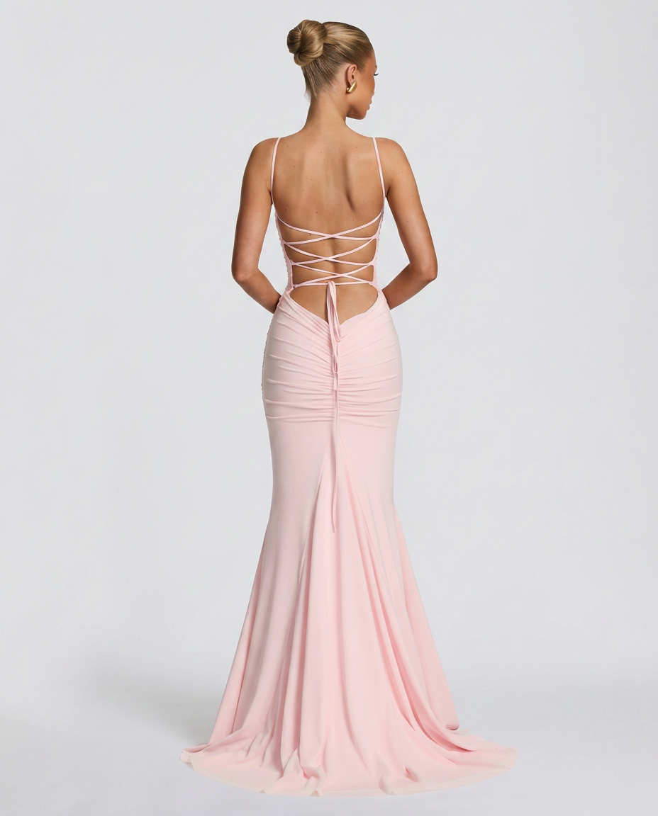 Blaise | Satin-Look Wedding Guest Maxi Dress