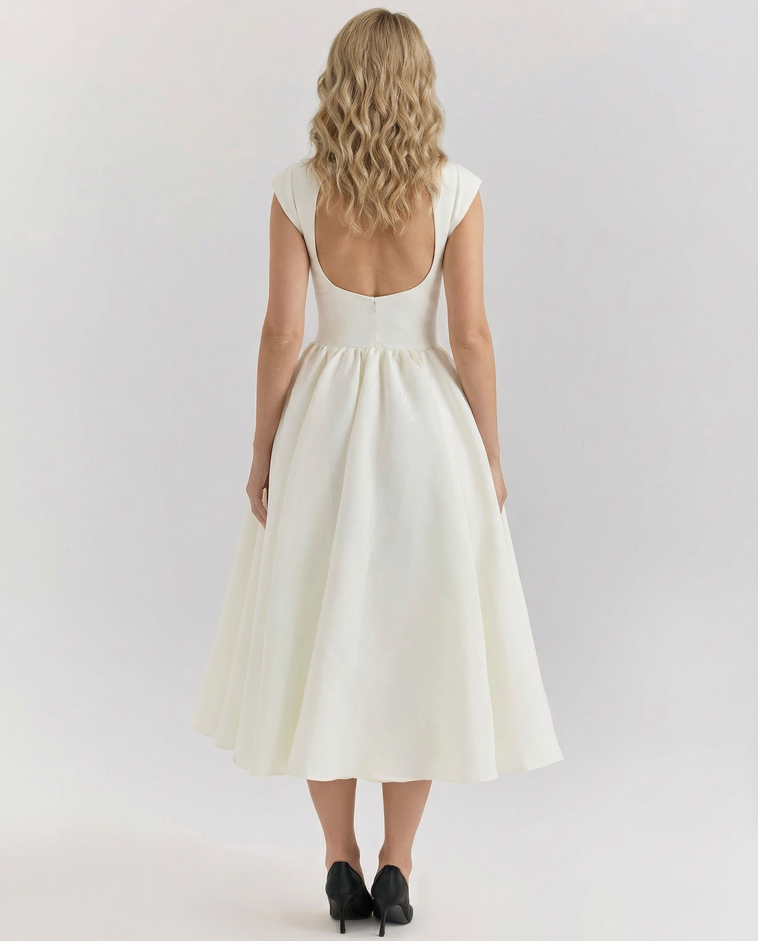 Hazel | Open-Back Midi Dress
