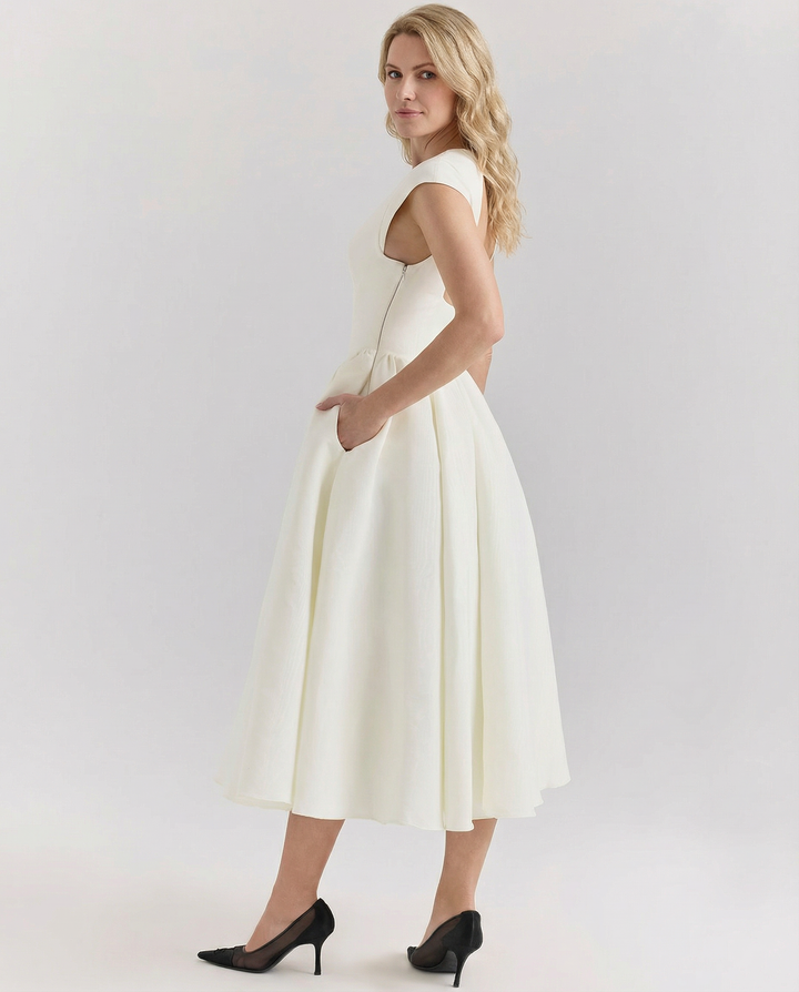 Hazel | Open-Back Midi Dress