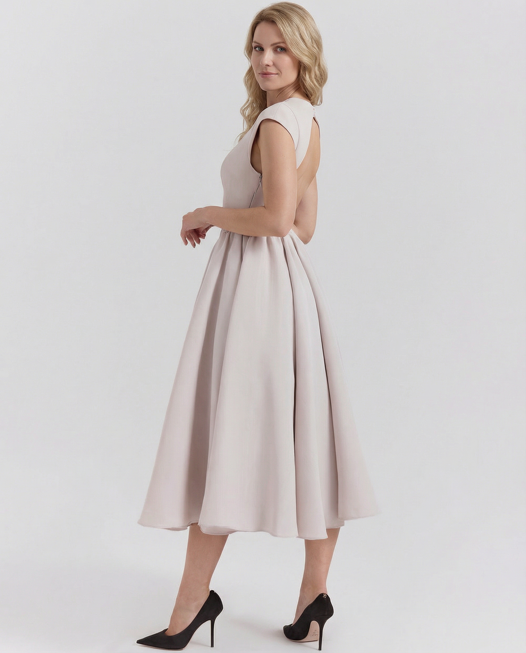 Hazel | Open-Back Midi Dress