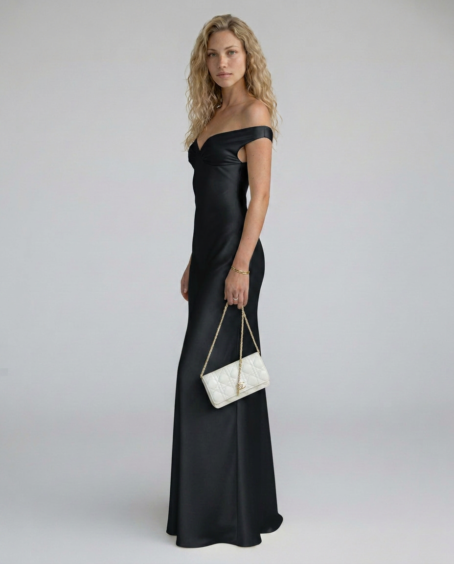 Harlow | Off-Shoulder Fitted Maxi Dress