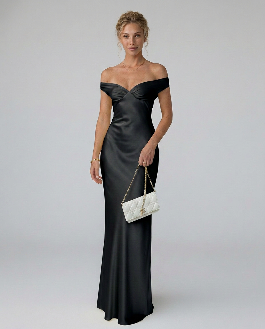 Harlow | Off-Shoulder Fitted Maxi Dress