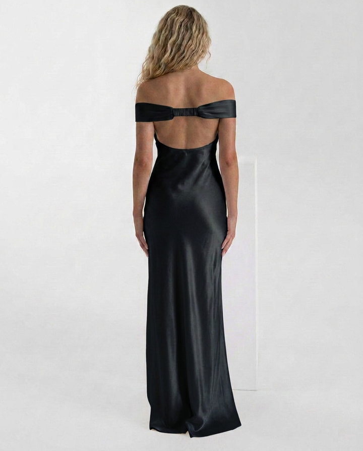 Harlow | Off-Shoulder Fitted Maxi Dress