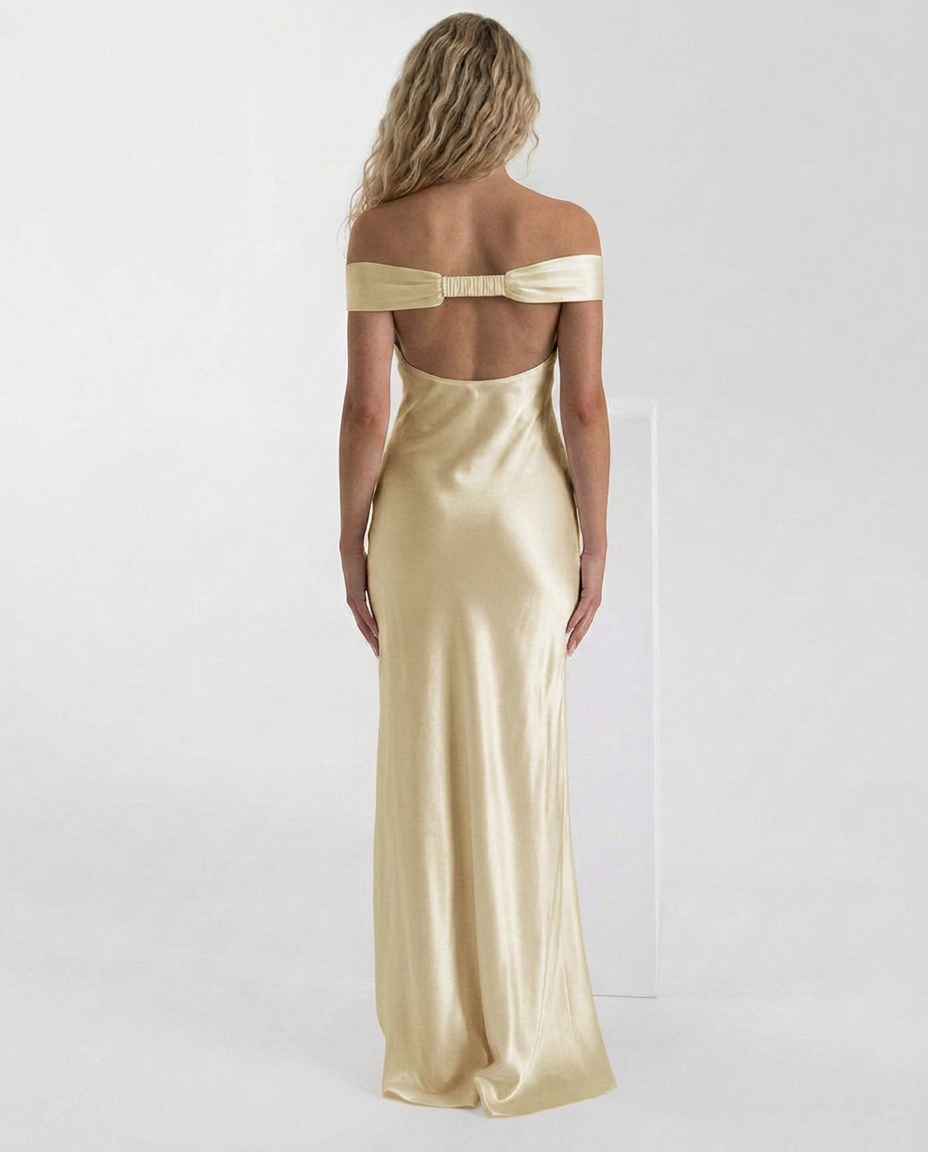 Harlow | Off-Shoulder Fitted Maxi Dress