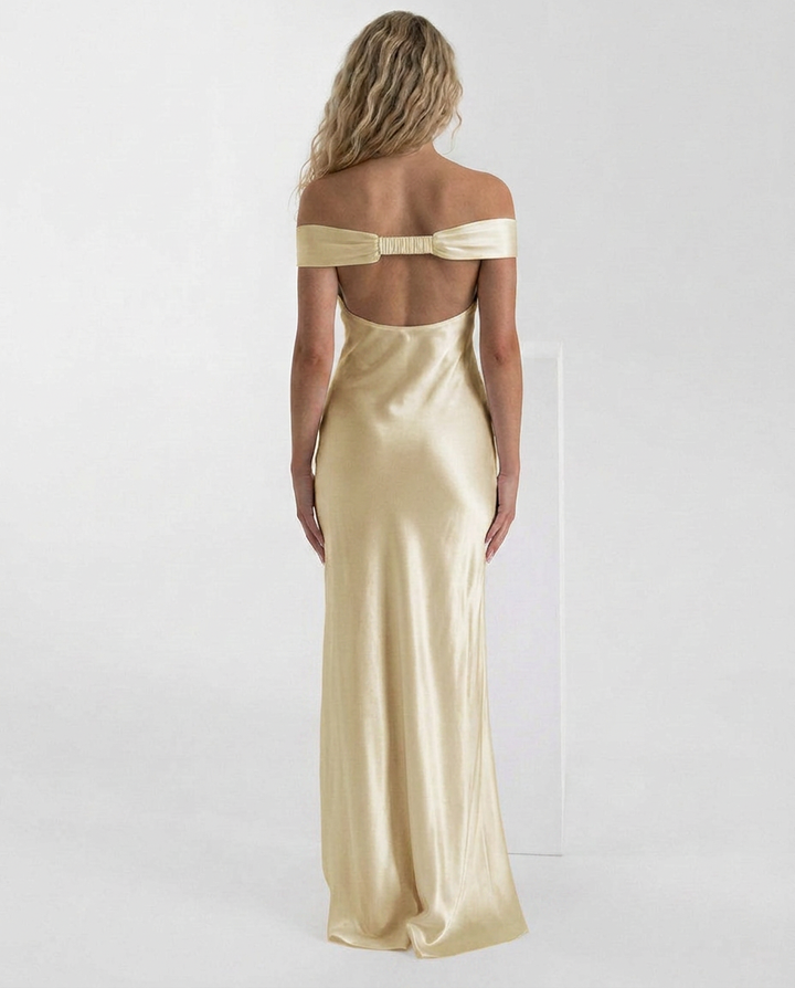 Harlow | Off-Shoulder Fitted Maxi Dress