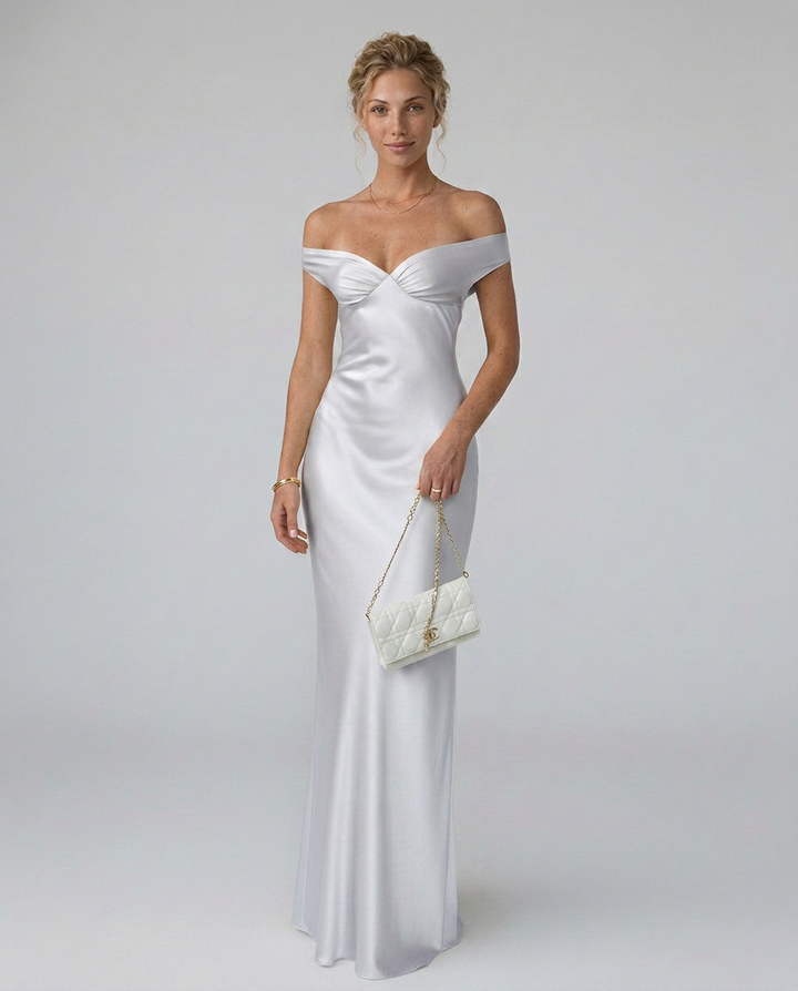 Harlow | Off-Shoulder Fitted Maxi Dress