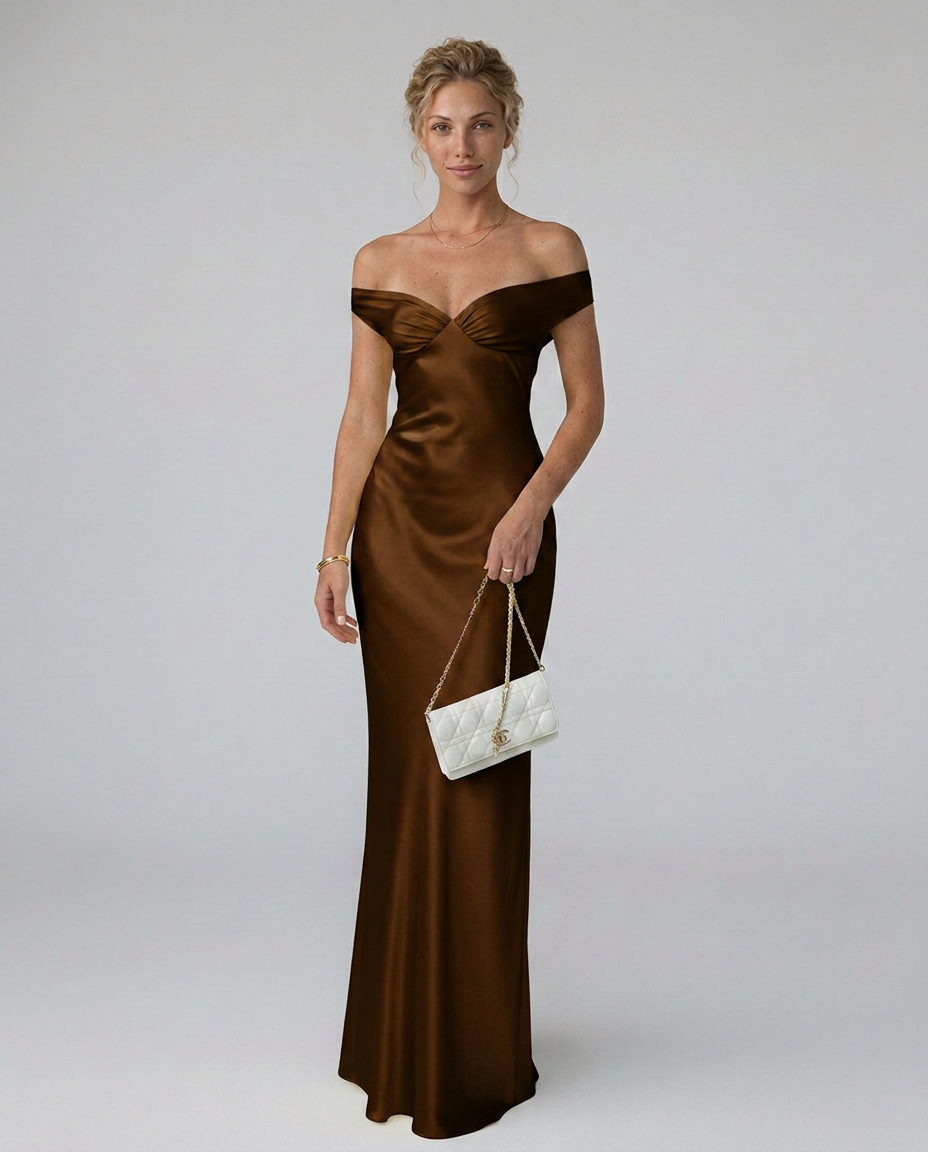 Harlow | Off-Shoulder Fitted Maxi Dress