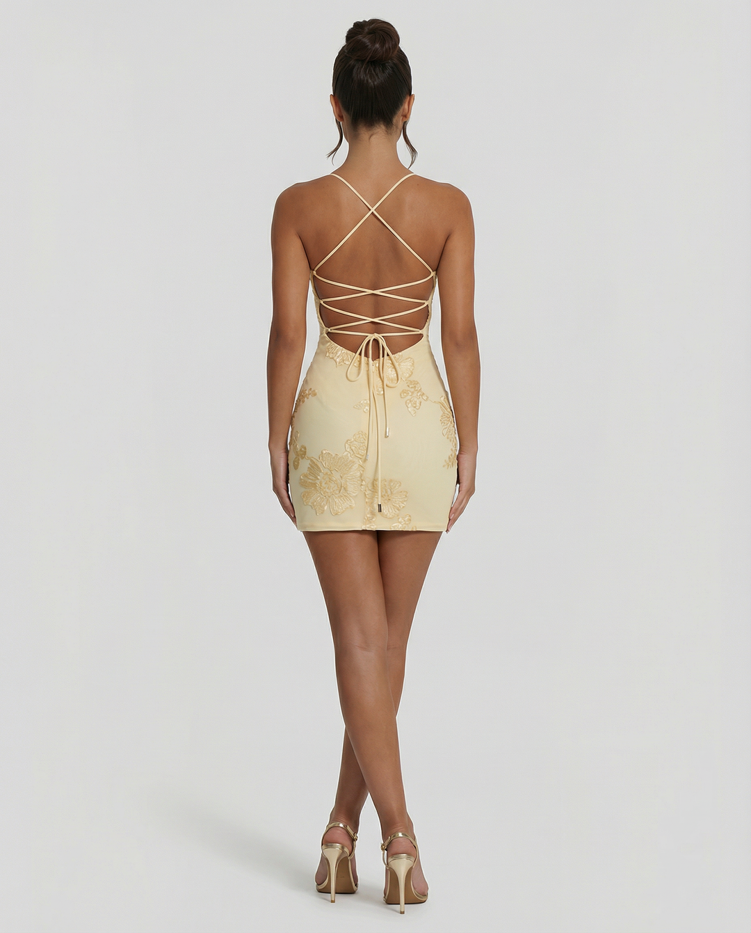 Lucy | Open Lace-Up Back Mini Dress